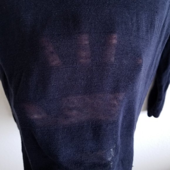 New Vince linen striped see through sheer pullover - Picture 8 of 11